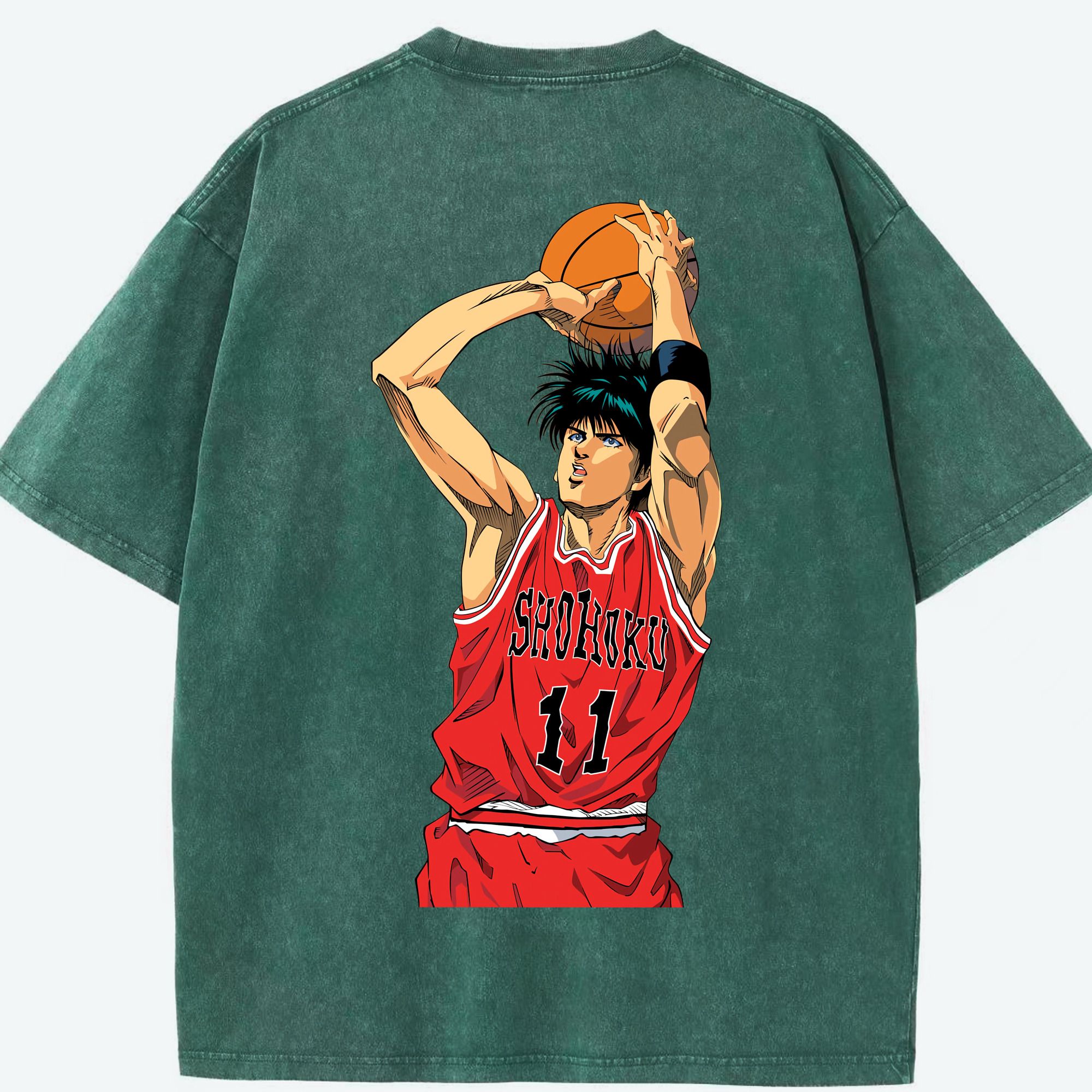 （画像用） SLAM DUNK／スラムダンク 綿100% ヴィンテージ風 半袖Tシャツ（背面プリント）